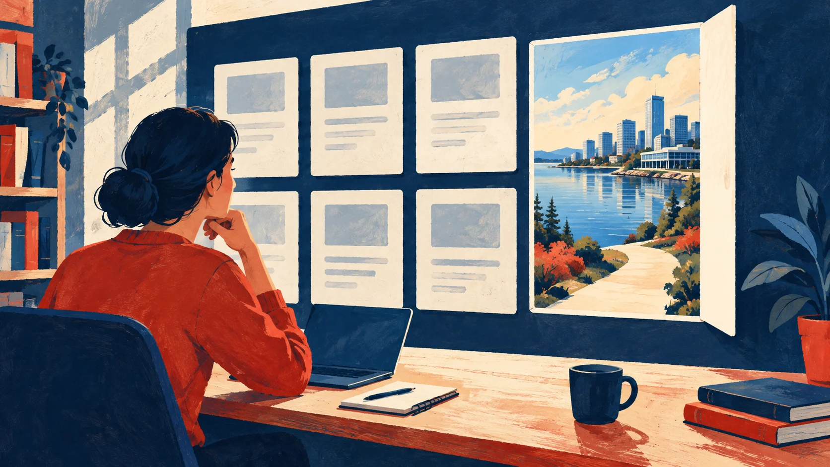 Applicant finding an open path through a board of job cards